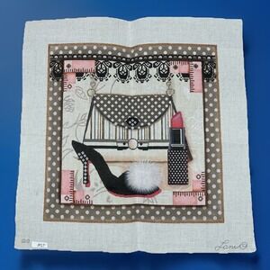 Lani Handpainted HP Needlepoint Canvas -‎ Purse Pump Lipstick Girls Girl